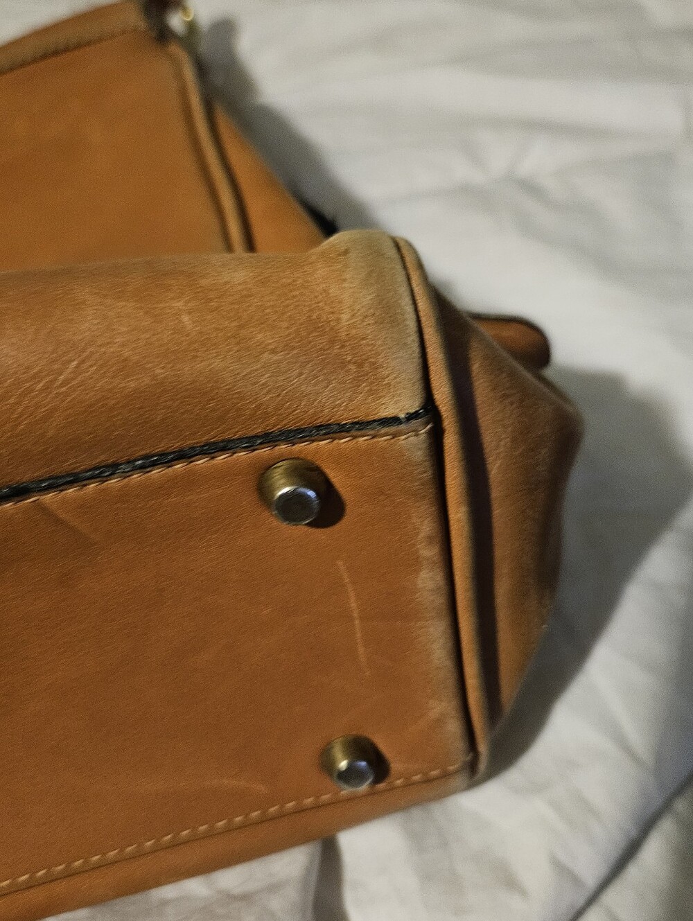 MARK CROSS HANDBAG, VINTAGE MARK CROSS LEATHER PURSE, Mark Cross Shoulder Bag - Picture 9 of 16